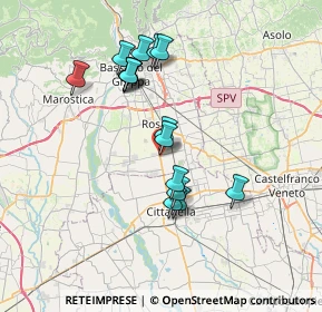 Mappa Via Monte Cimone, 36056 Tezze sul Brenta VI, Italia (6.43688)