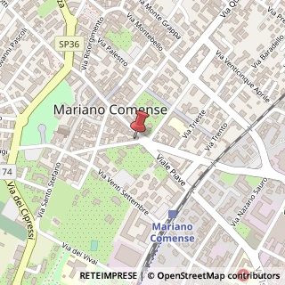 Mappa Via Cavour Camillo Benso, 41, 22066 Mariano Comense, Como (Lombardia)