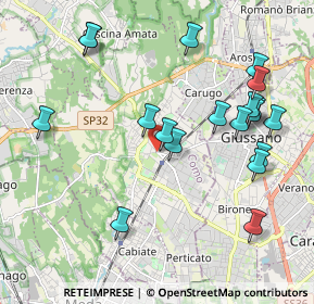 Mappa Piazza Martiri della Liberta, 22066 Mariano Comense CO, Italia (2.17211)