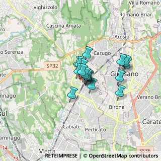 Mappa Piazza Martiri della Liberta, 22066 Mariano Comense CO, Italia (0.95833)