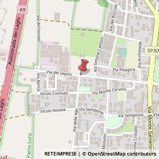Mappa Via del Seprio,  29, 22074 Lomazzo, Como (Lombardia)