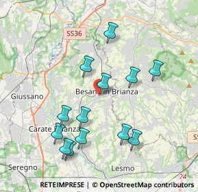 Mappa Via Sant'Anna, 20842 Besana in Brianza MB, Italia (3.83769)