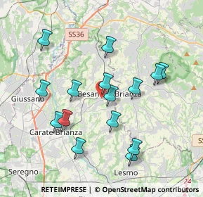 Mappa Via Sant'Anna, 20842 Besana in Brianza MB, Italia (3.65667)