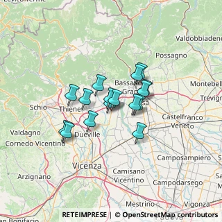 Mappa Via Contrada dell'Osteria, 36060 Schiavon VI, Italia (9.05625)