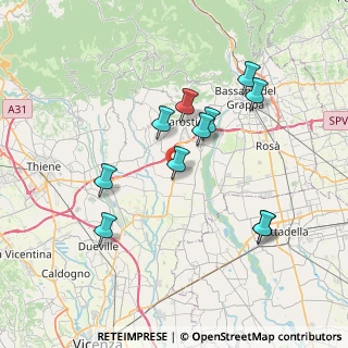 Mappa Via Contrada dell'Osteria, 36060 Schiavon VI, Italia (6.96)