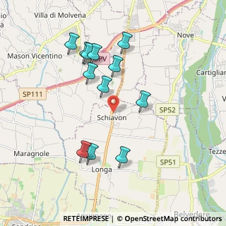 Mappa Via Contrada dell'Osteria, 36060 Schiavon VI, Italia (1.85333)