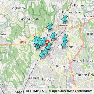 Mappa Via Jesolo, 22066 Mariano Comense CO, Italia (1.105)