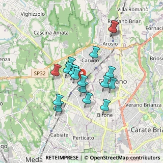 Mappa Via Jesolo, 22066 Mariano Comense CO, Italia (1.42176)