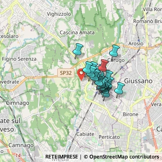 Mappa Via Lazzaretto, 22066 Mariano Comense CO, Italia (1.1135)