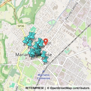 Mappa Via Montegrappa, 22066 Mariano Comense CO, Italia (0.3565)