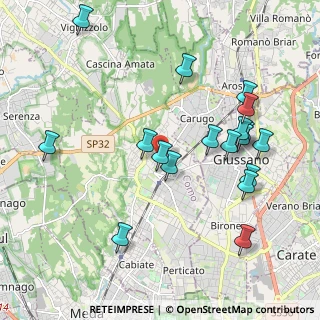 Mappa Via Montegrappa, 22066 Mariano Comense CO, Italia (2.12778)