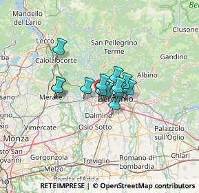 Mappa Via A. Vivaldi, 24030 Mozzo BG, Italia (7.04538)
