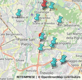 Mappa Via A. Vivaldi, 24030 Mozzo BG, Italia (2.20857)