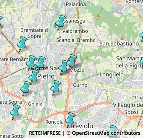 Mappa Via A. Vivaldi, 24030 Mozzo BG, Italia (2.82111)