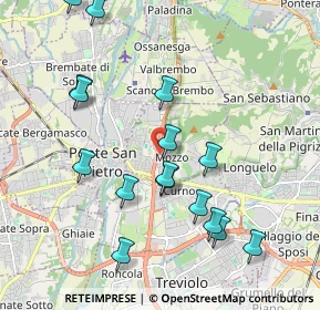 Mappa Via A. Vivaldi, 24030 Mozzo BG, Italia (2.10063)