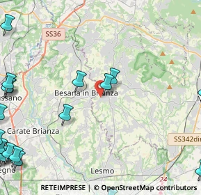 Mappa Via San Giuseppe, 23880 Casatenovo LC, Italia (7.2605)