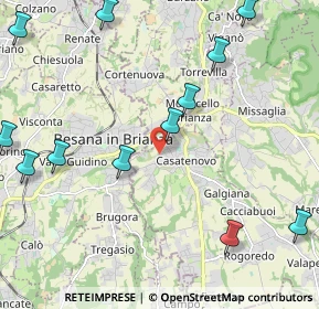 Mappa Via San Giuseppe, 23880 Casatenovo LC, Italia (2.7475)