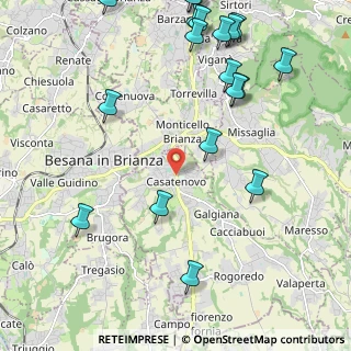 Mappa Via Camillo Benso Conte di Cavour, 23880 Casatenovo LC, Italia (2.8995)
