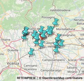 Mappa Via Alessandro Volta, 36028 Rossano Veneto VI, Italia (9.127)