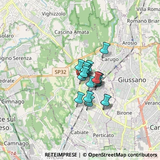 Mappa Via Giuseppe Giusti, 22066 Mariano Comense CO, Italia (0.91556)