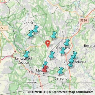 Mappa Via Giuseppe Giusti, 22066 Mariano Comense CO, Italia (4.00231)