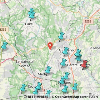 Mappa Via Giovanni Pascoli, 22066 Mariano Comense CO, Italia (6.4455)
