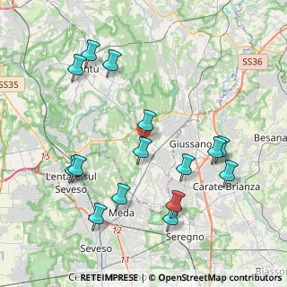 Mappa Via Giuseppe Giusti, 22066 Mariano Comense CO, Italia (4.362)