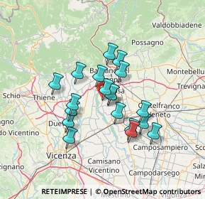 Mappa Via L. da Vinci, 36056 Tezze sul Brenta VI, Italia (10.75053)