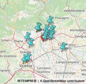 Mappa Via L. da Vinci, 36056 Tezze sul Brenta VI, Italia (9.53571)