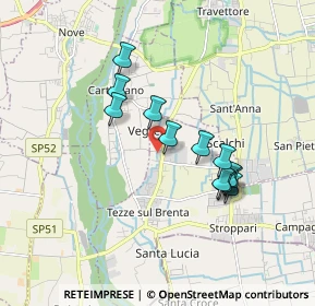 Mappa Via L. da Vinci, 36056 Tezze sul Brenta VI, Italia (1.5075)