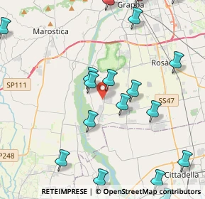 Mappa Via L. da Vinci, 36056 Tezze sul Brenta VI, Italia (5.708)