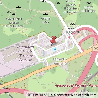 Mappa terminal intermodale di, 34016, 34016 Fernetti TS, Italia, 34016 Monrupino, Trieste (Friuli-Venezia Giulia)