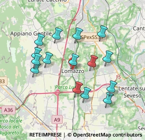 Mappa Lomazzo, 22074 Lomazzo CO, Italia (3.508)