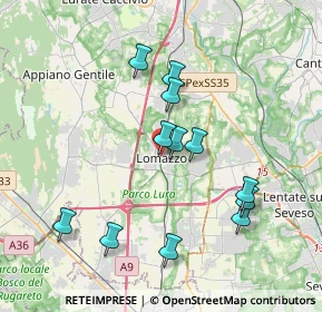 Mappa Lomazzo, 22074 Lomazzo CO, Italia (3.58833)