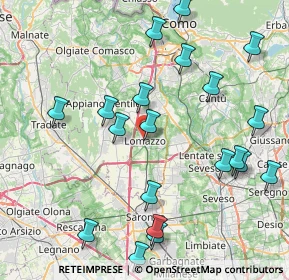 Mappa Lomazzo, 22074 Lomazzo CO, Italia (9.3615)