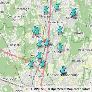 Mappa Via M. Perego, 21040 Carnago VA, Italia (2.22625)