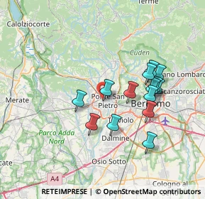 Mappa Via Piero Gobetti, 24036 Ponte San Pietro BG, Italia (6.38429)
