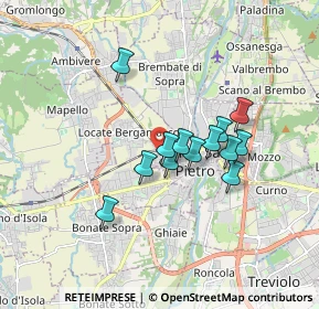 Mappa Via Piero Gobetti, 24036 Ponte San Pietro BG, Italia (1.32154)
