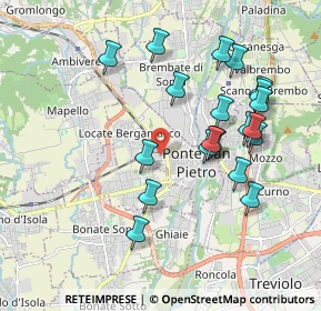 Mappa Via Piero Gobetti, 24036 Ponte San Pietro BG, Italia (1.904)