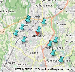 Mappa Via Savio Domenico, 20833 Giussano MB, Italia (1.87909)