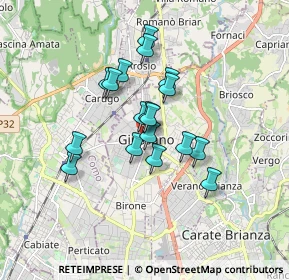 Mappa Via Savio Domenico, 20833 Giussano MB, Italia (1.27667)