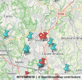 Mappa Via Savio Domenico, 20833 Giussano MB, Italia (5.29333)