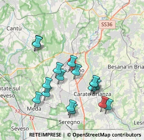 Mappa Via Savio Domenico, 20833 Giussano MB, Italia (3.70118)