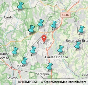 Mappa Via Savio Domenico, 20833 Giussano MB, Italia (4.4525)