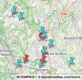 Mappa Via Ugo la Malfa, 20833 Giussano MB, Italia (4.48923)