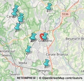 Mappa Via Ugo la Malfa, 20833 Giussano MB, Italia (4.36091)