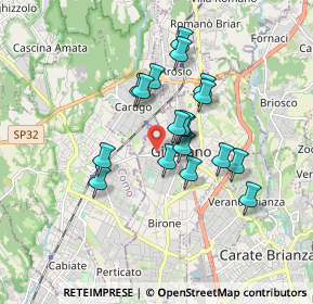 Mappa Via Ugo la Malfa, 20833 Giussano MB, Italia (1.37722)