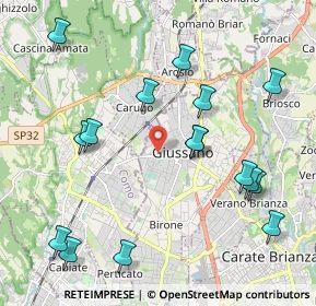 Mappa Via Ugo la Malfa, 20833 Giussano MB, Italia (2.325)
