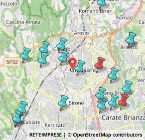 Mappa Via Ugo la Malfa, 20833 Giussano MB, Italia (2.5375)