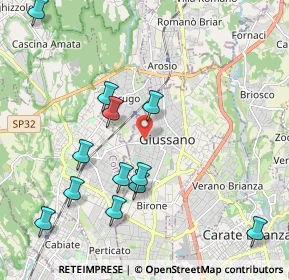 Mappa Via Ugo la Malfa, 20833 Giussano MB, Italia (2.2425)